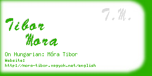 tibor mora business card